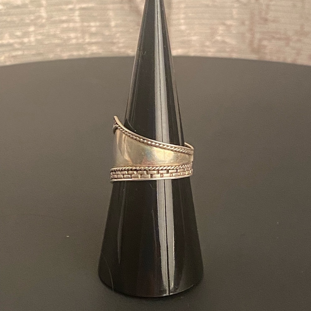 Sterling Silver Vintage Boho Spoon Ring 7 Stamped - Picture 6 of 12